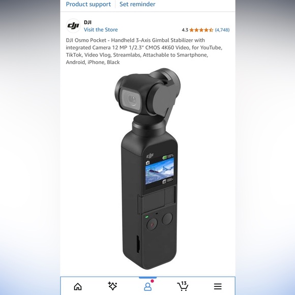 Tiktok Dji Osmo Pocket Night Video Wide Angle Lens Osmo Pocket K&F